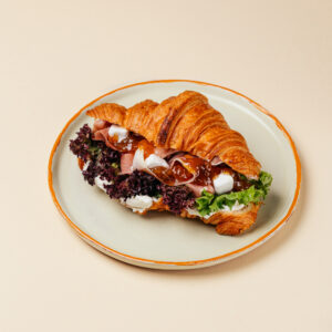 Croissant with Prosciutto and feta